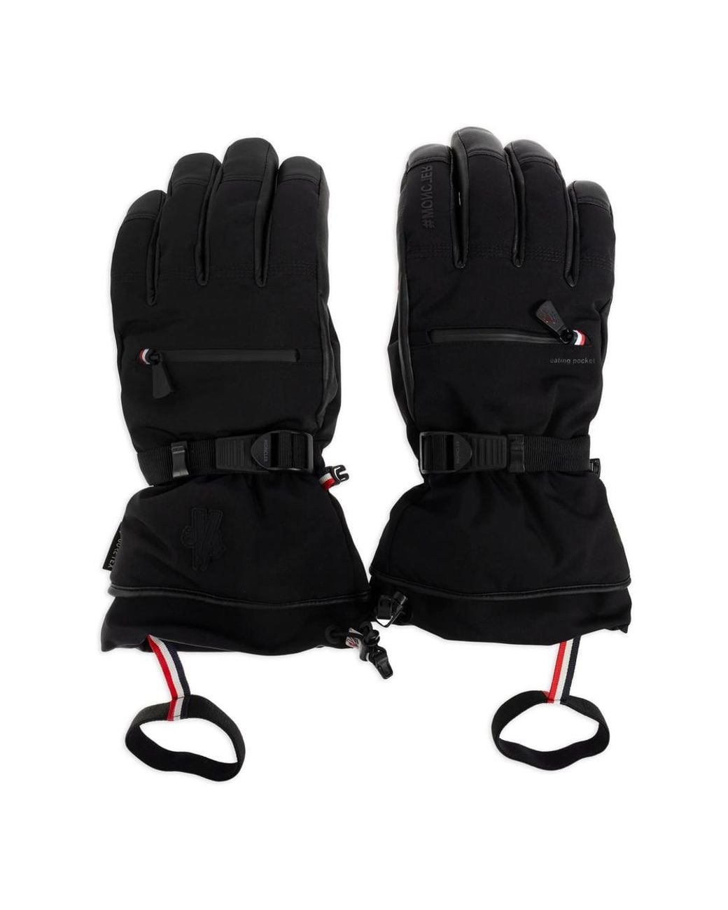 Moncler Black Padded Gloves for men