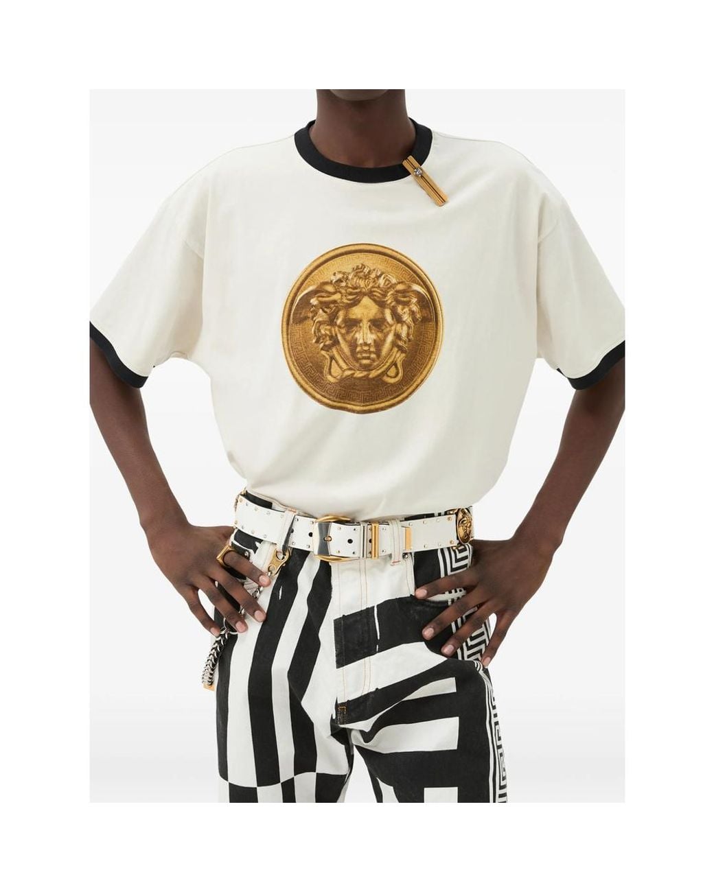 Versace Metallic T-Shirts & Vests for men