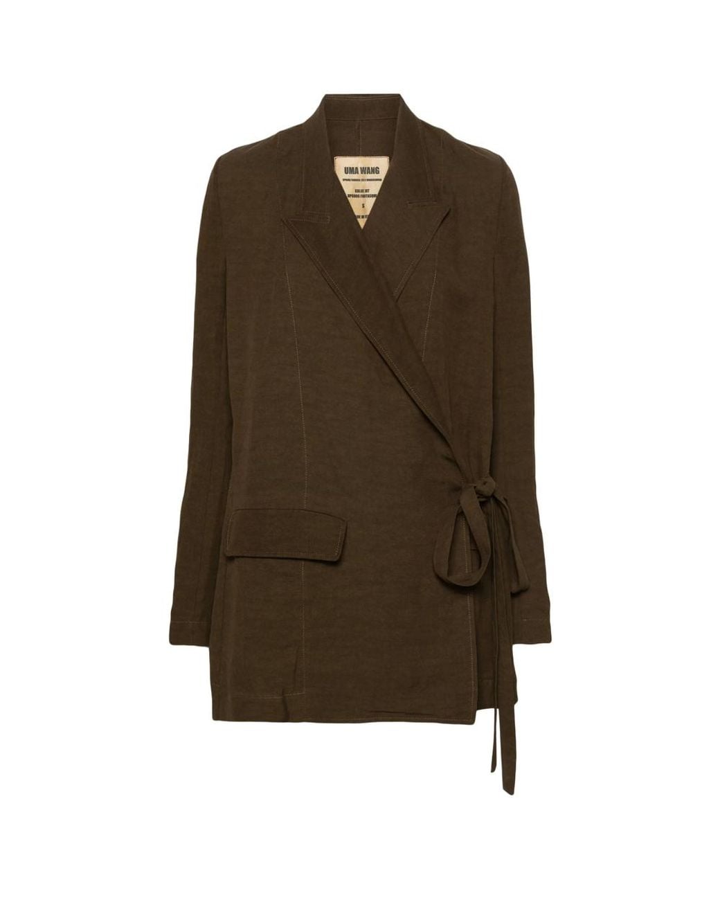 Uma Wang Green Khloe Wrap-Around Blazer