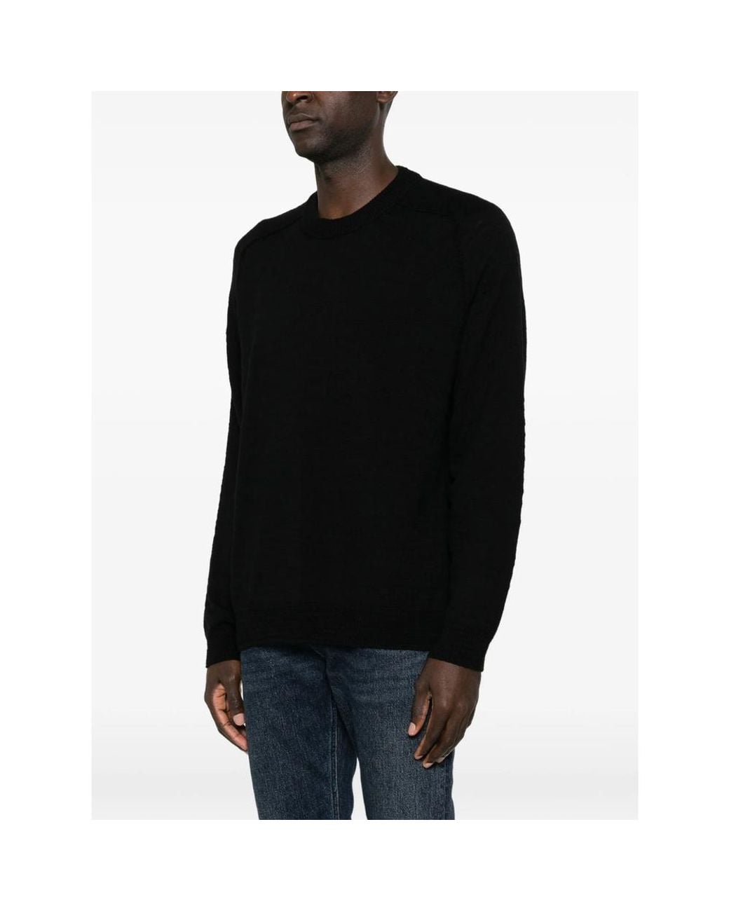 Atomo Factory Black Crew-Neck Long-Sleeve Sweater for men