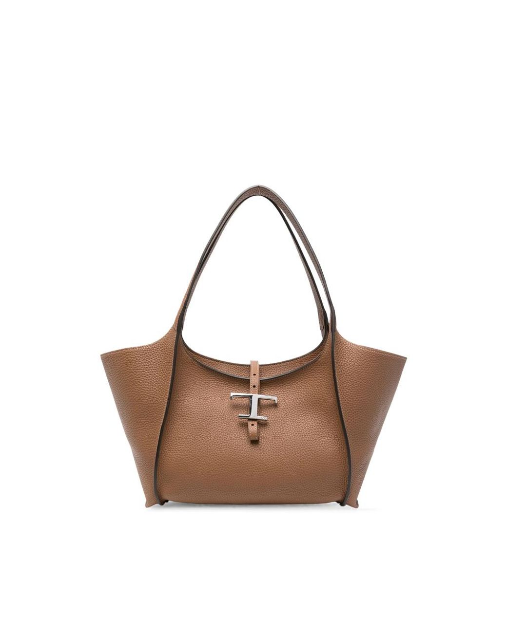 Tod's Brown T Timeless Leather Shoulder Bag