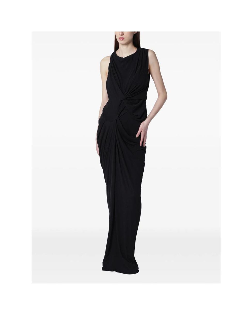 Entire studios Black Oaklyn Draped Halterneck Dress