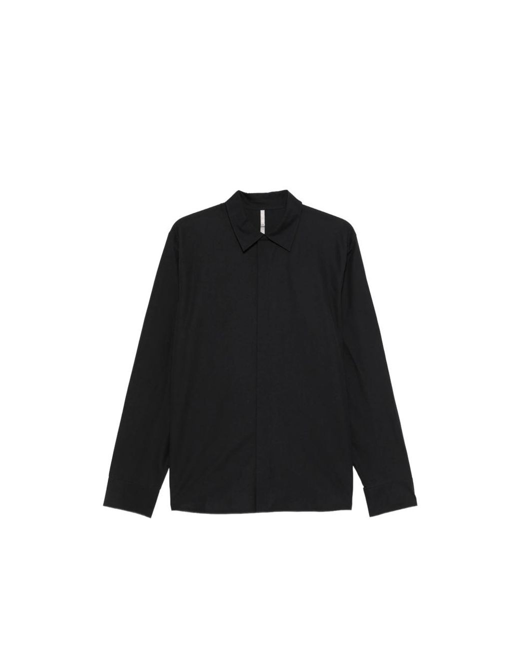 Veilance By Arc'teryx Black Concealed-Front Long-Sleeve Shirt for men