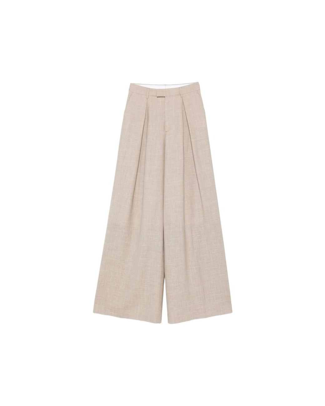 Berwich Natural Nina Pleated Trousers
