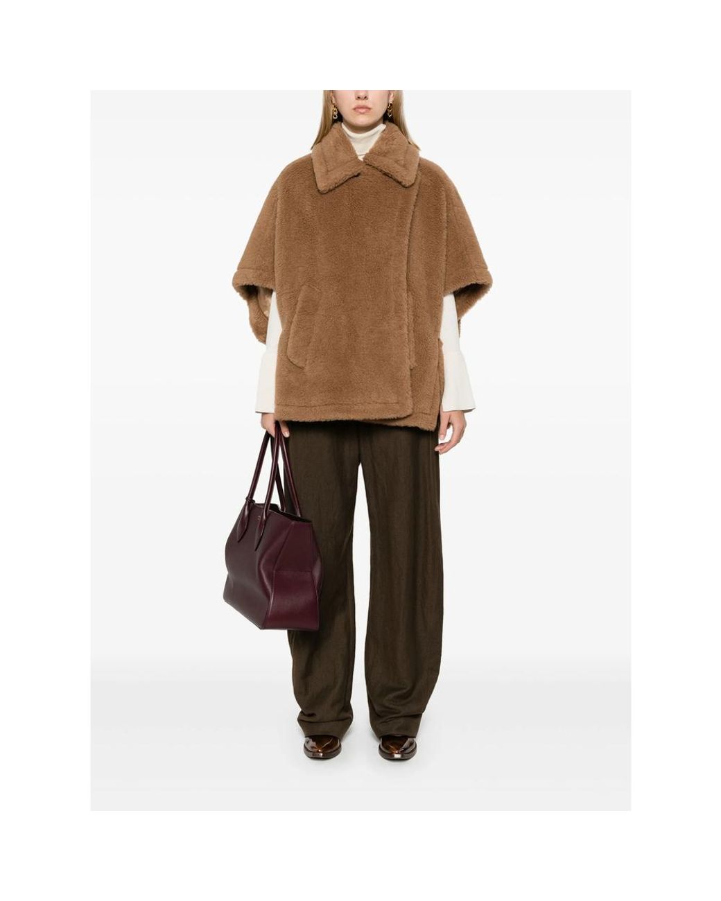Max Mara Brown Tebe Teddy Cape