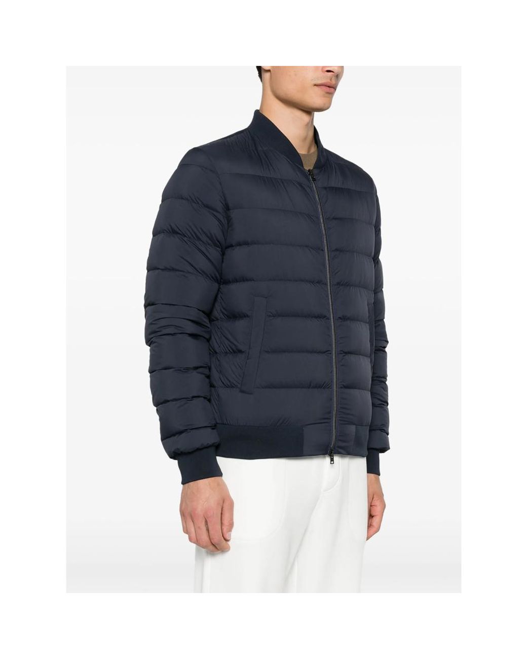 Herno Blue Goose-Down Padded Jacket for men