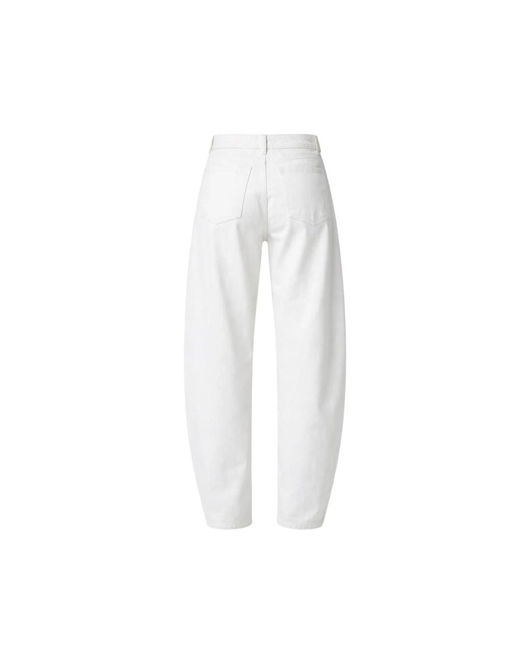 Agolde White Barrel-Leg Jeans