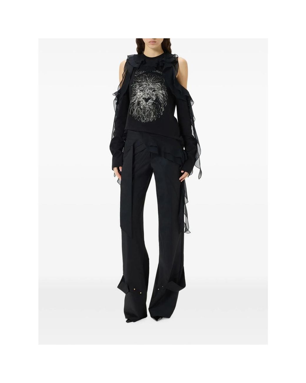 Blumarine Black Wide Trousers