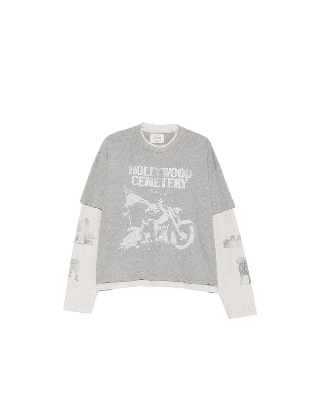 ERCOLE STUDIO Gray Graphic-Print Layered T-Shirt for men