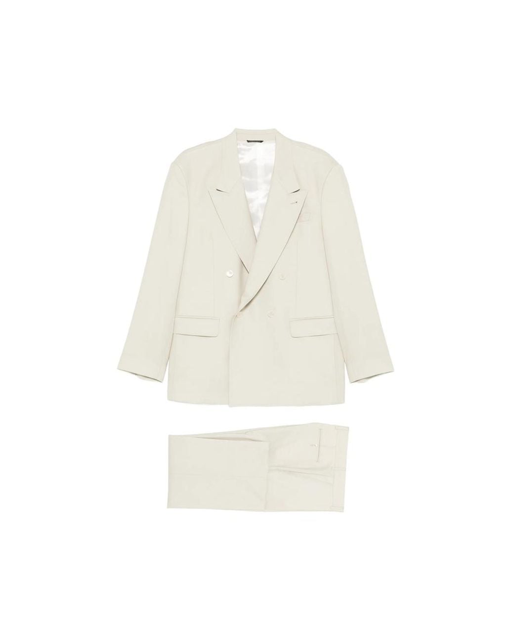 Reveres 1949 White Double-Breasted Suit for men