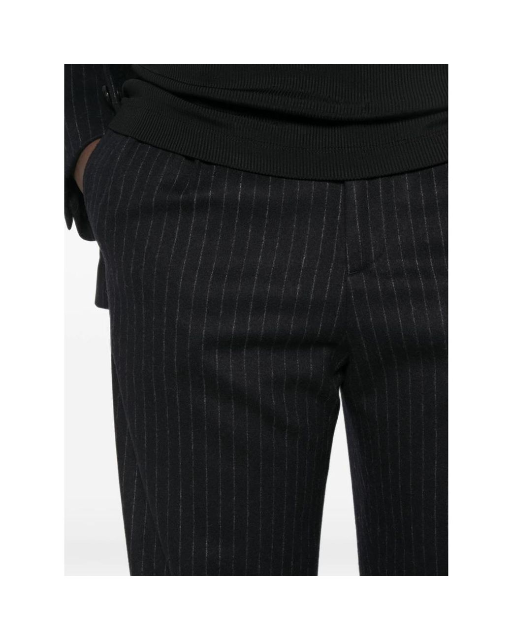 Barena Black Roxanne Pinstripe-Pattern Tailored Trousers