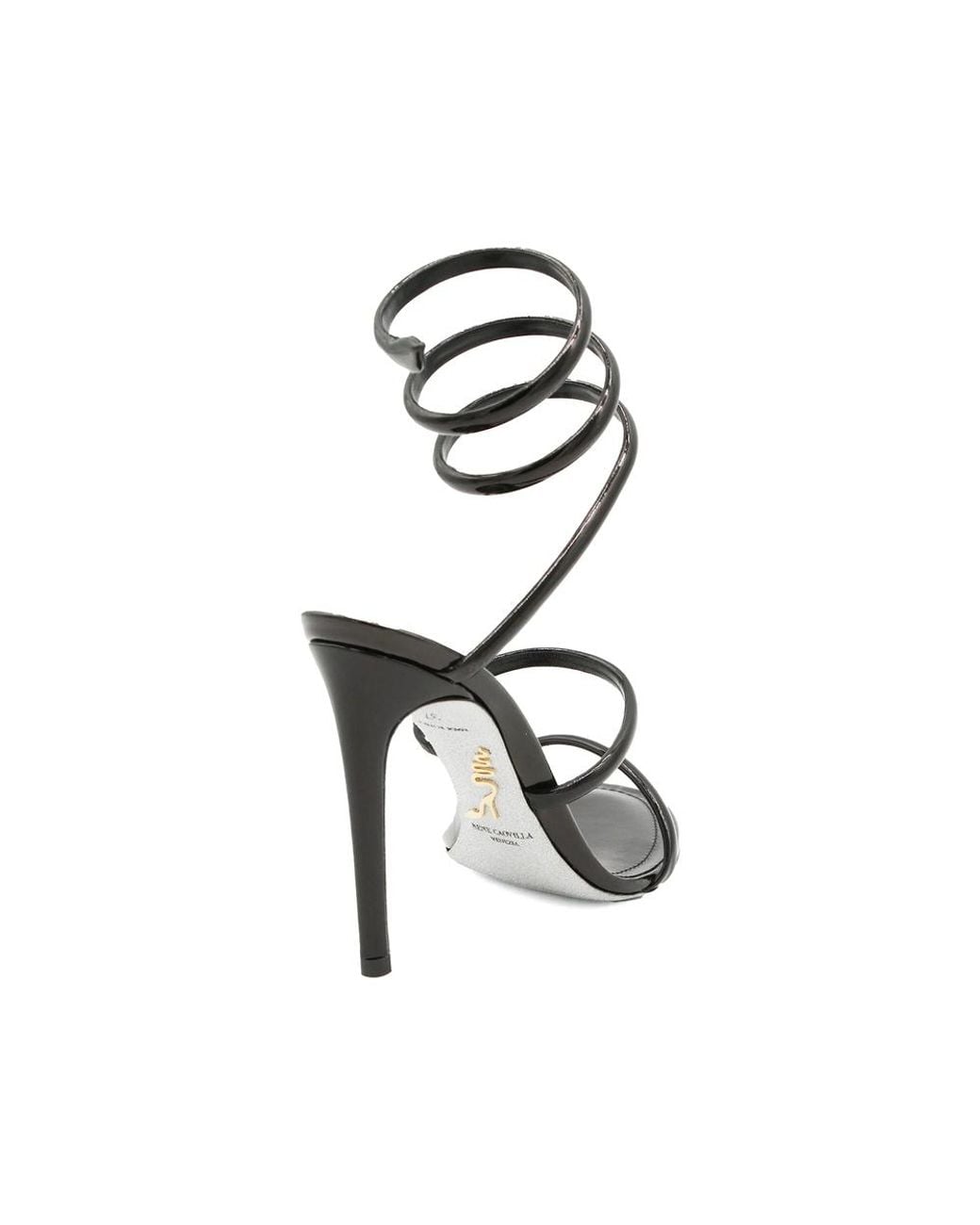 Rene Caovilla Black Cleo Wraparound Sandals