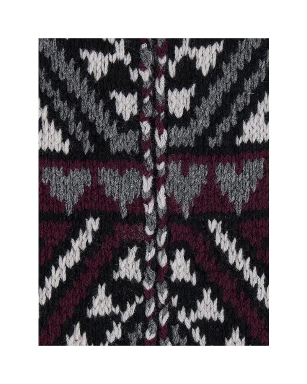 Roberto Collina Black Geometric-Pattern Zip-Up Cardigan for men