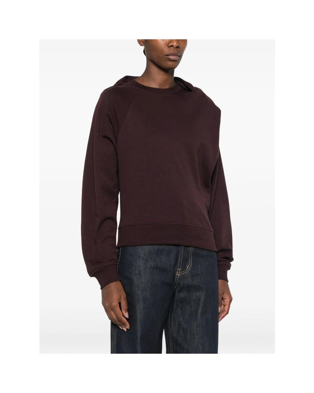 Dries Van Noten Purple Long-Sleeve Crew Neck Sweatshirt