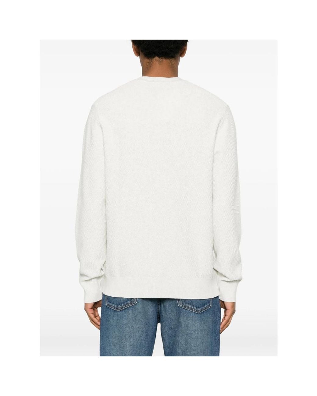 Calvin Klein White Crew Neck Sweater for men