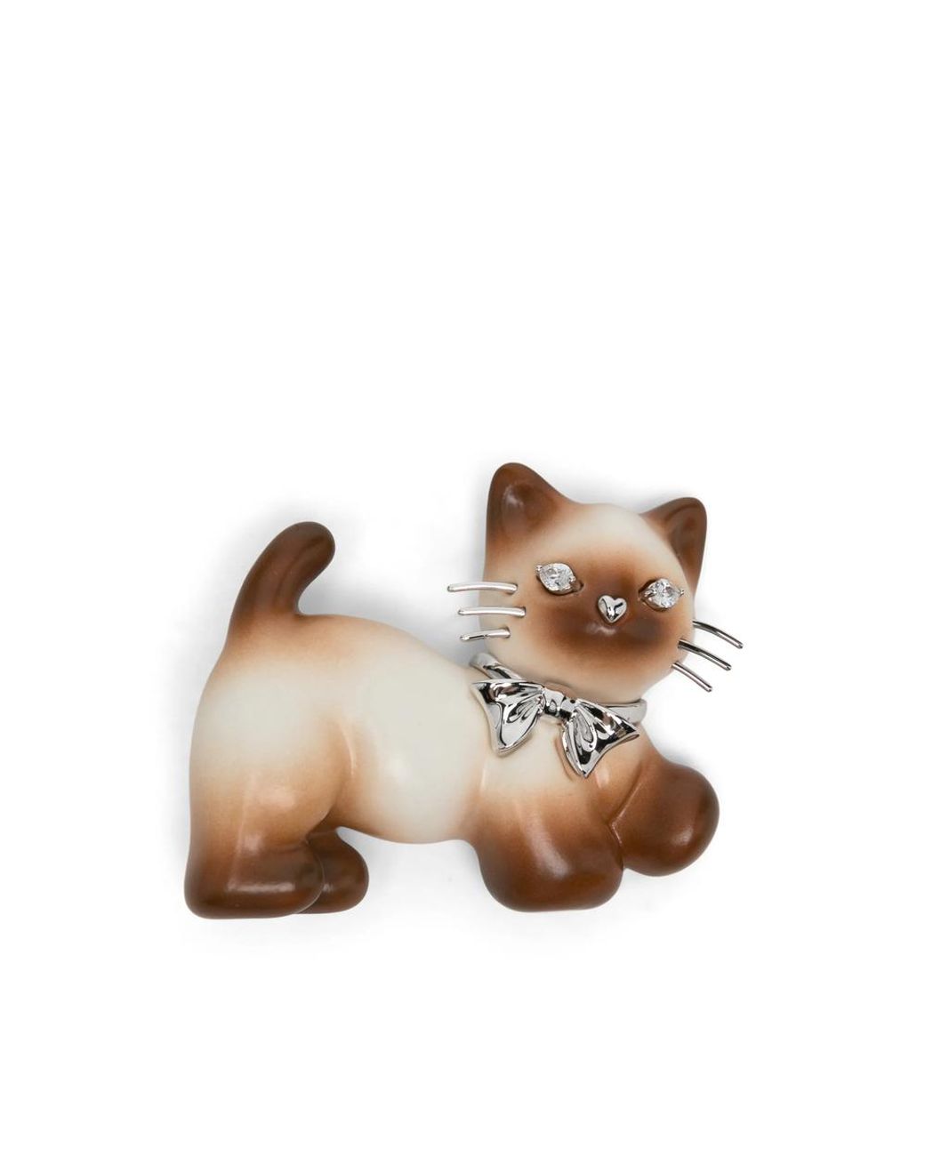 YVMIN Natural Cat-Motif Crystal-Embellished Hair Clips