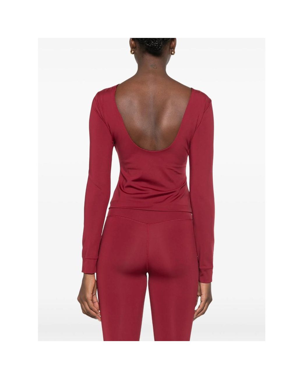 MACRON Red Scoop-Back Performance Top
