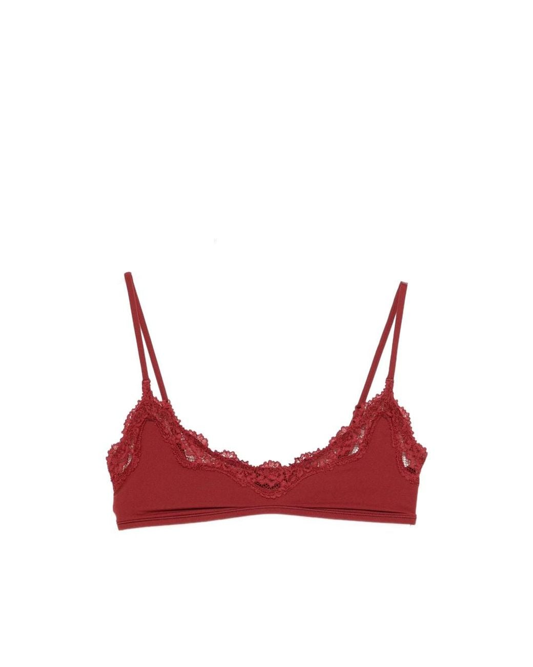 Skims Red Lace-Trim Triangle Bra