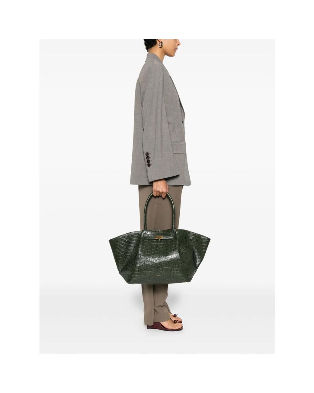 DeMellier London Black The New York Leather Tote Bag