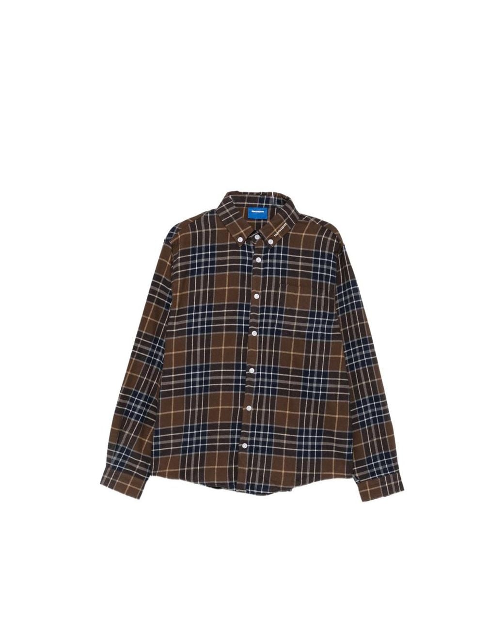 DAGGER Black Check Flannel Shirt for men