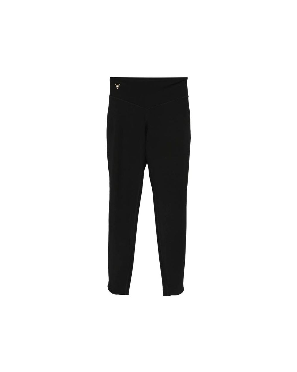 MACRON Black Logo-Patch Performance Leggings