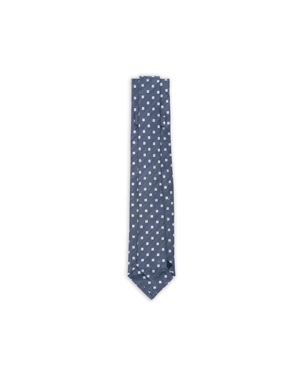 Barba Napoli Blue Geometric-Pattern Tie for men
