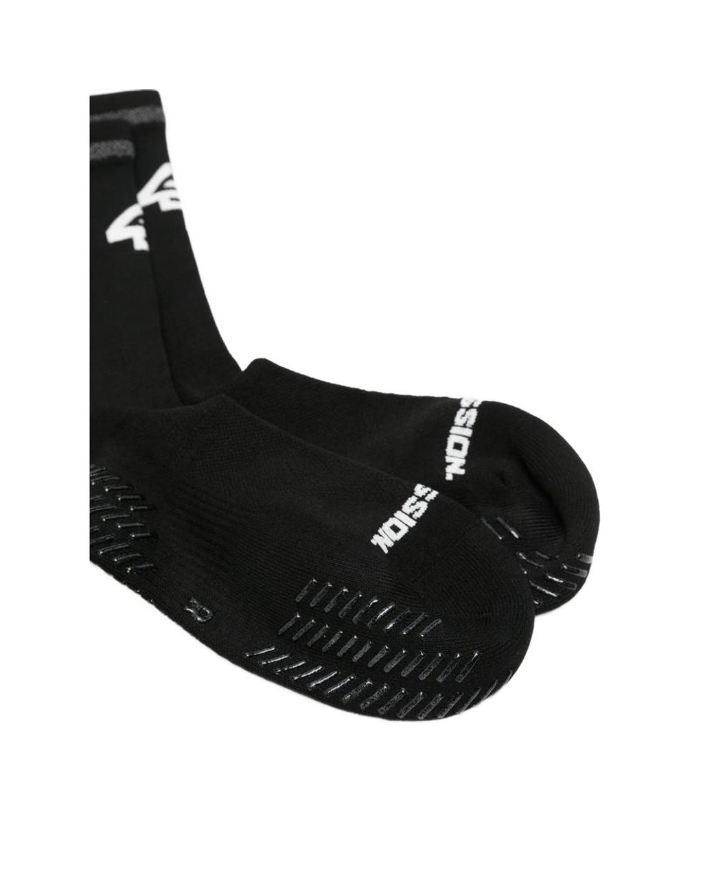 Represent Black Logo-Intarsia Ribbed-Trim Socks for men