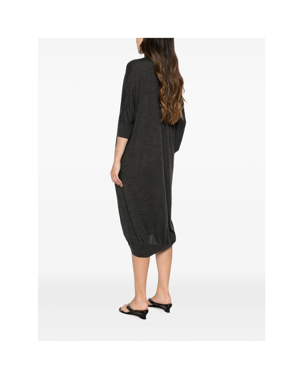 Petar Petrov Black Roll-Neck Midi Dress