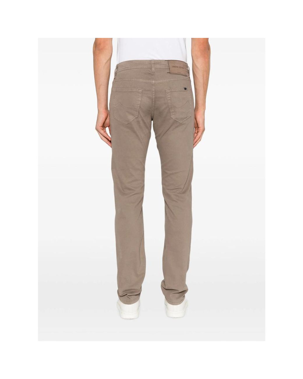 Jacob Cohen Gray Nick Logo-Patch Straight-Leg Trousers for men