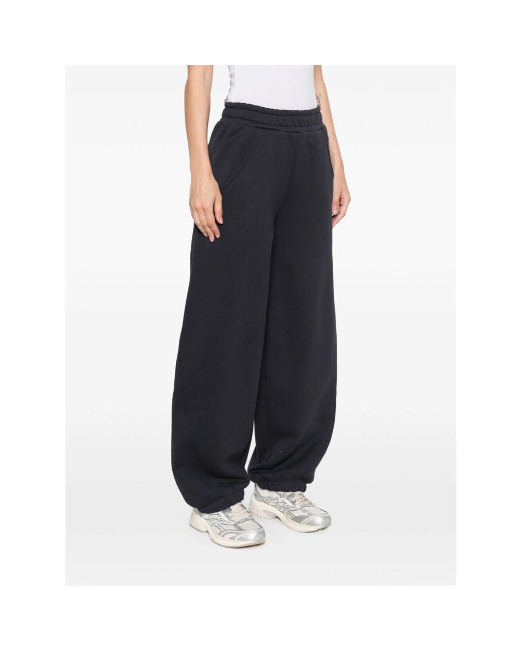 New Balance Blue Logo-Embroidered Track Pants