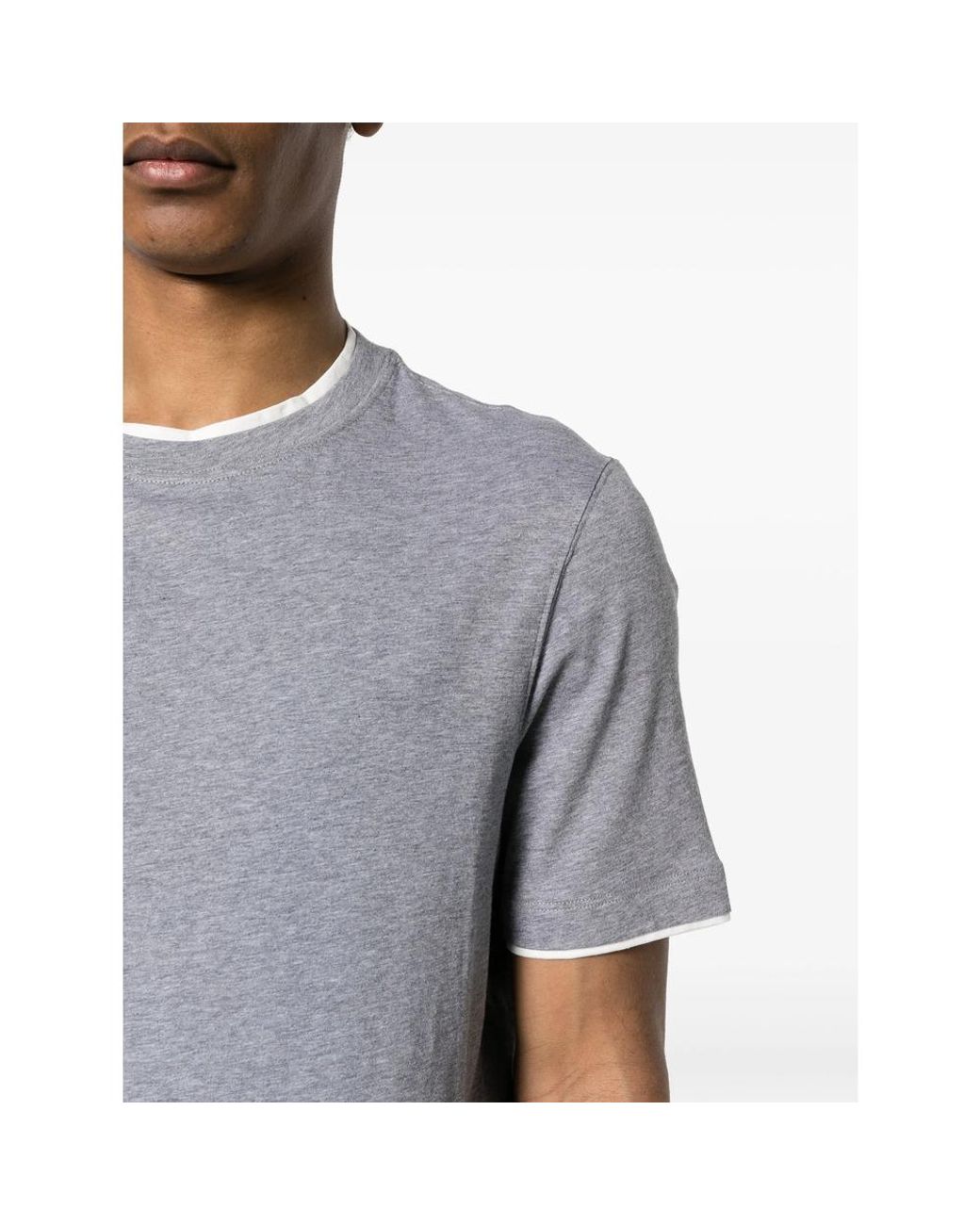 Brunello Cucinelli Gray T-shirt for men