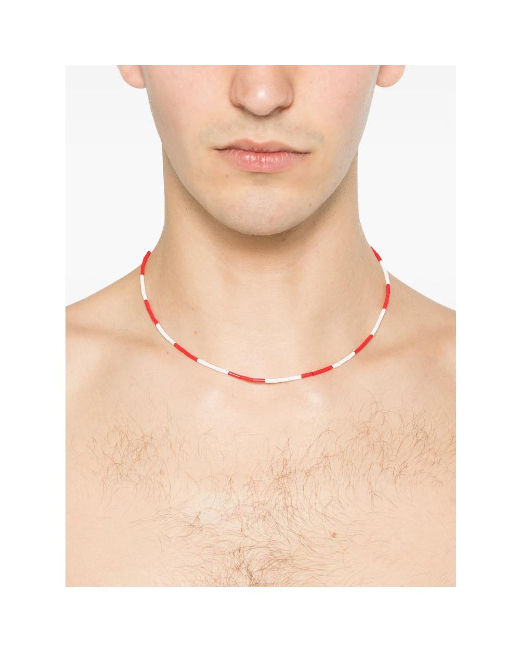 COLLANINE COLORATE Pink Color-Block Beaded Necklace