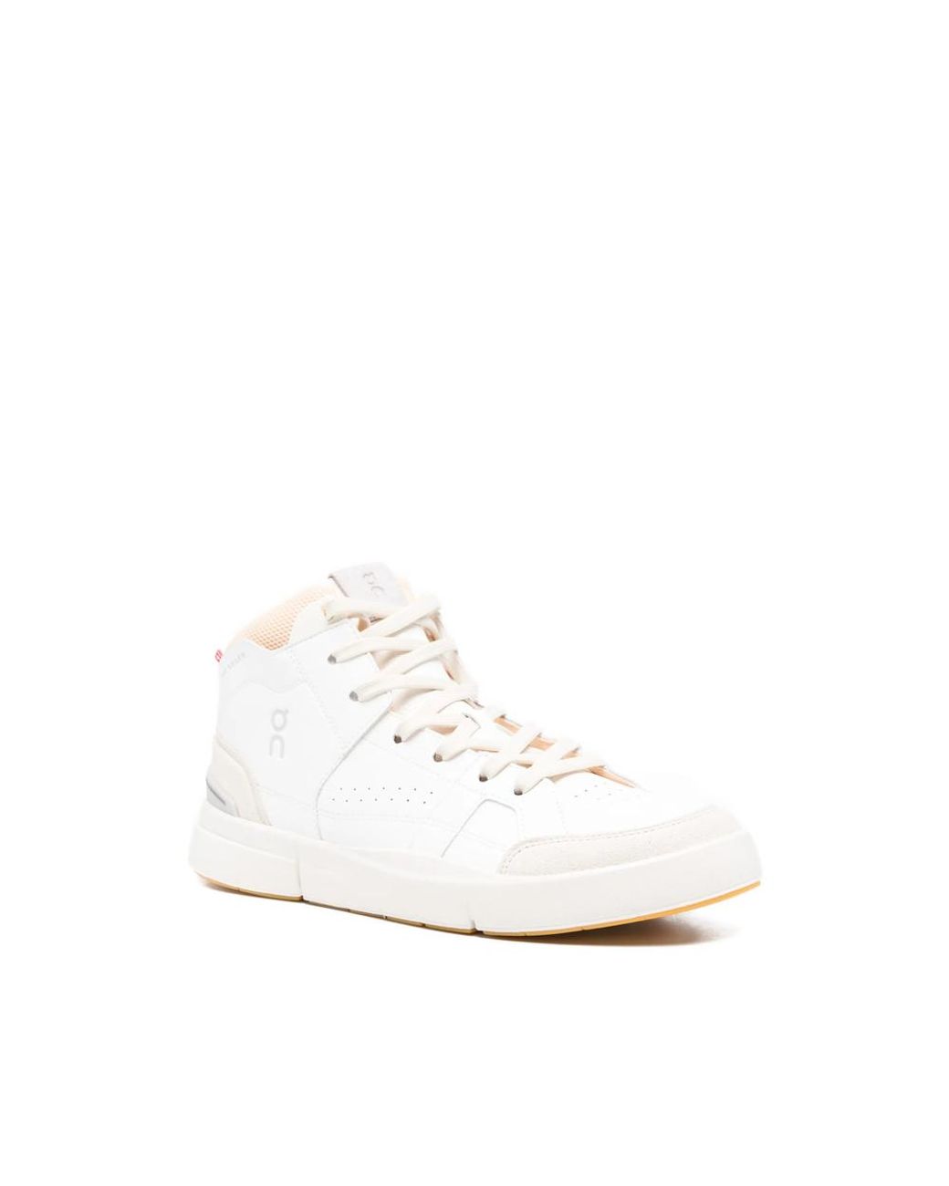 On Shoes White Roger Clubhouse Mid Lace-Up Sneakers