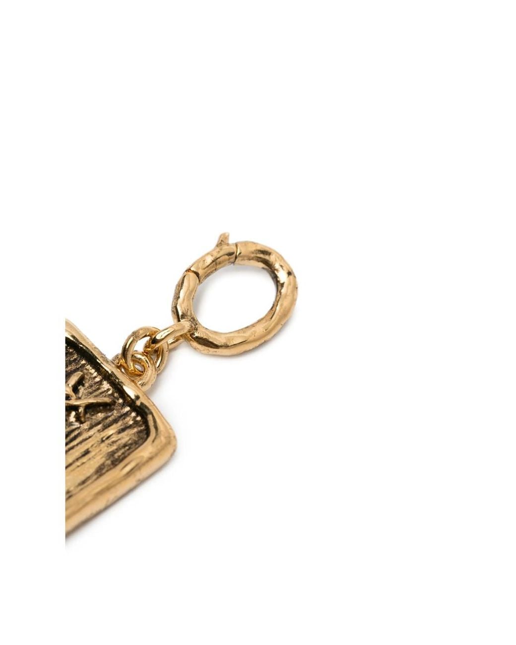 Saint Laurent Metallic Cassandre Square Charm