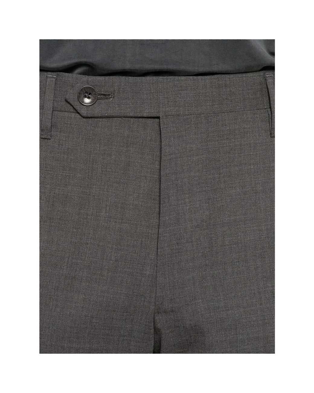 Rota Gray Pressed-Crease Tailored Trousers for men
