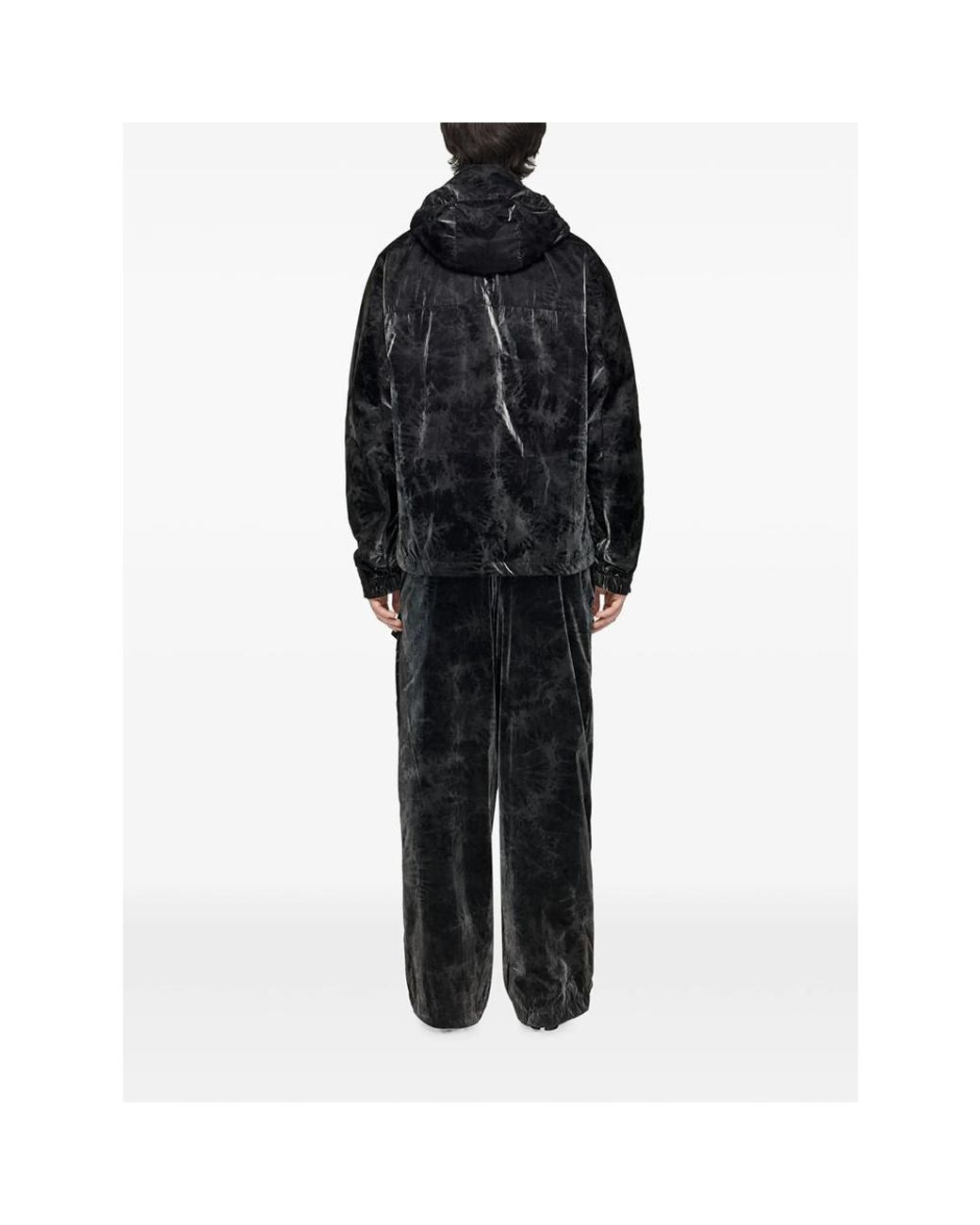 Y-3 Black Marble-Print Windbreaker for men
