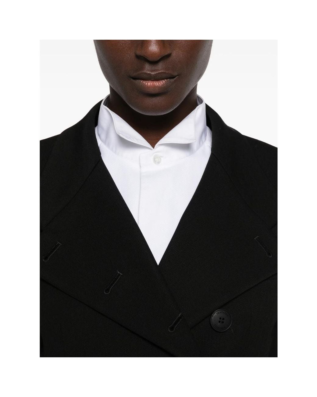 Seafarer Black Liv Double-Breasted Cropped Blazer
