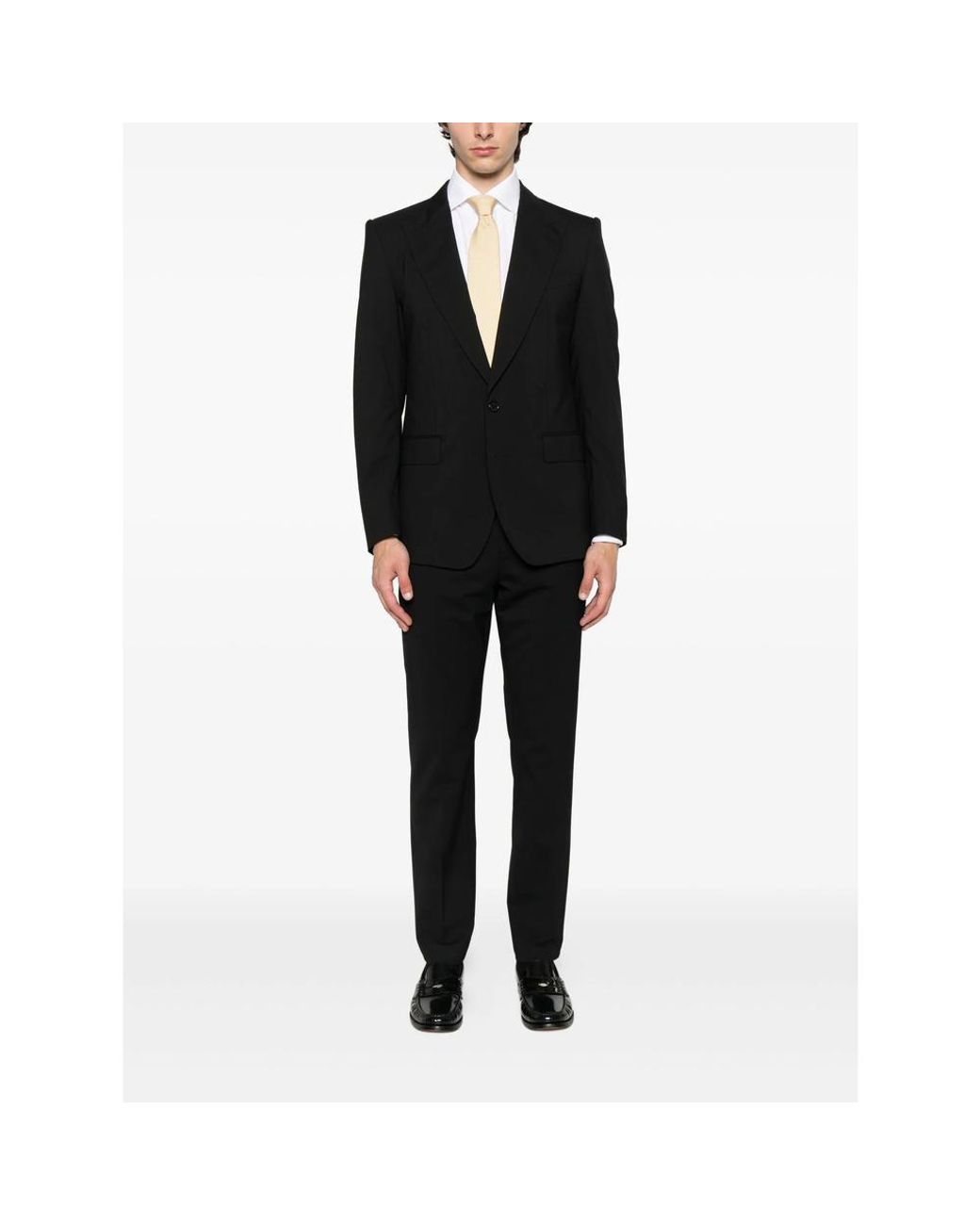 PT Torino Black Slim-Fit Pressed-Crease Trousers for men