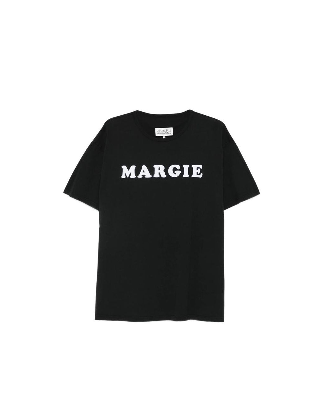 MM6 by Maison Margiela Black Logo-Detail T-Shirt for men