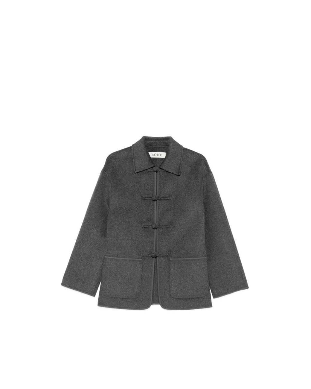 Rohe Gray Double-Faced Wool Pankou Closure Jacket