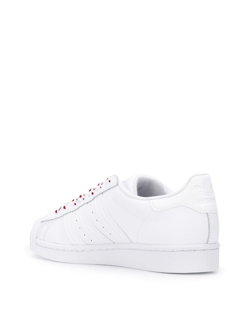 adidas Superstar Heart-print Sneakers in White | Lyst