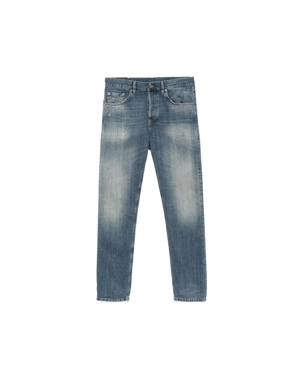 Dondup Blue Distressed-Effect Jeans for men