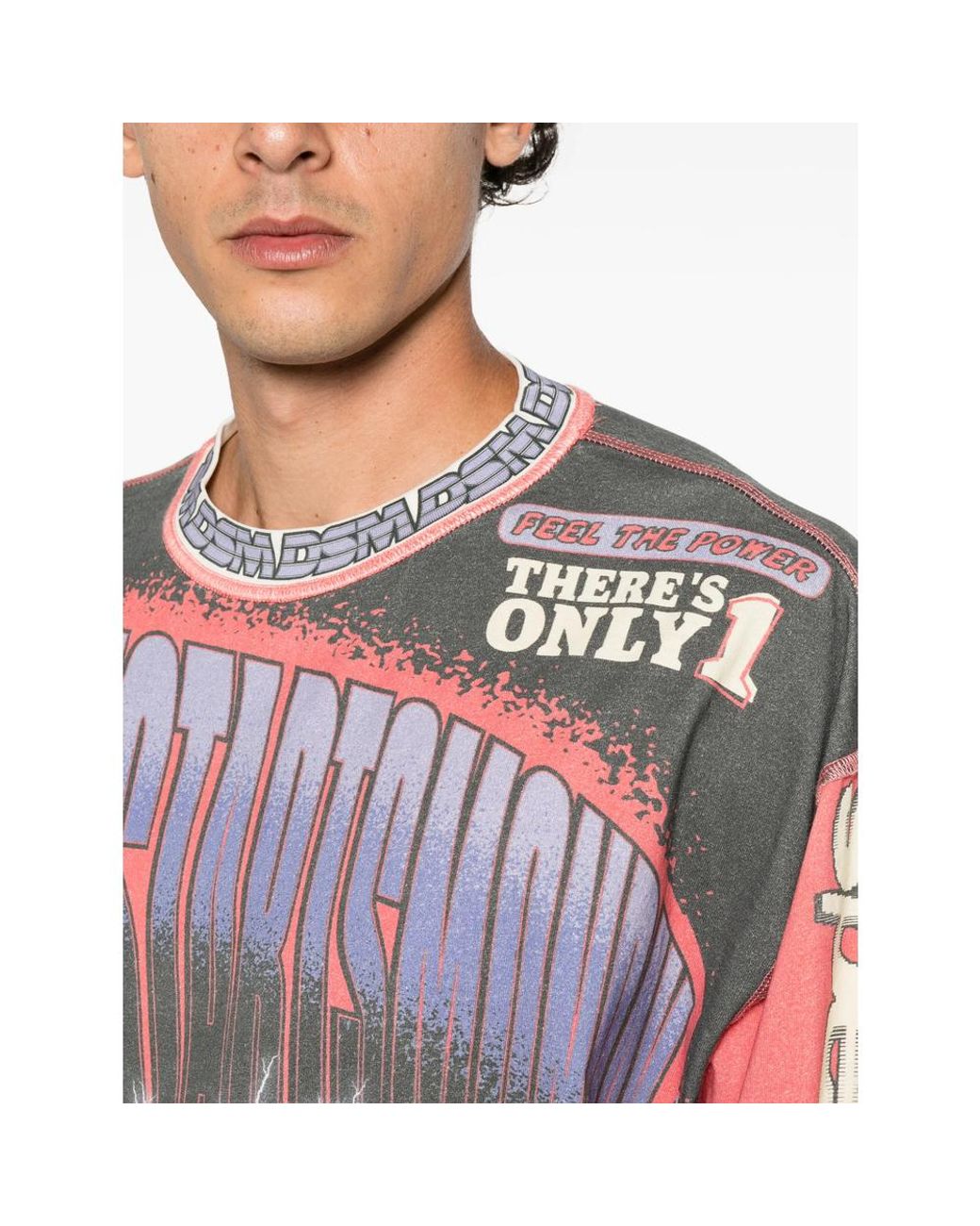 DIET STARTS MONDAY Pink Graphic-Print Long-Sleeve T-Shirt for men