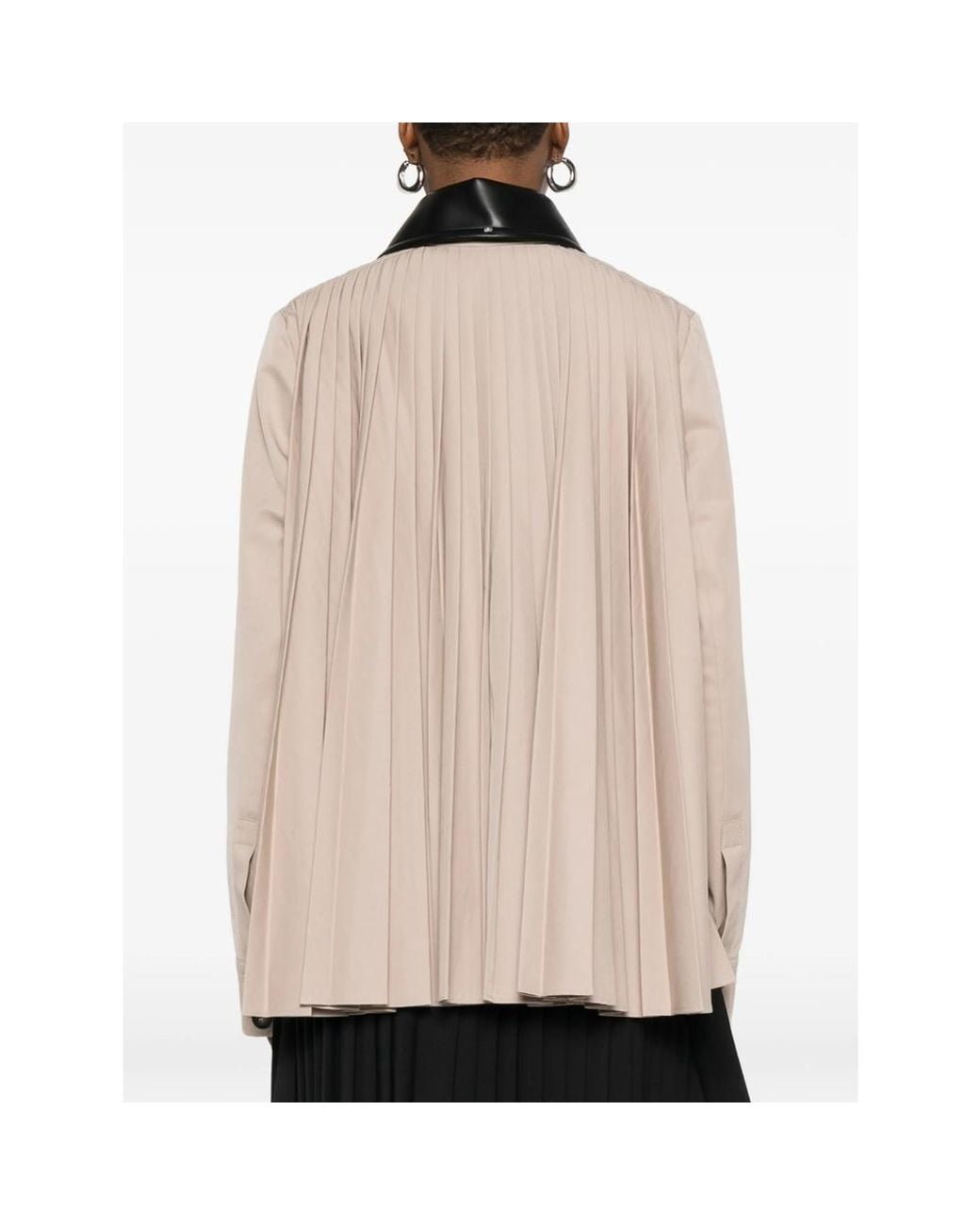 Sportmax Natural Rainwear With Contrasting Collar