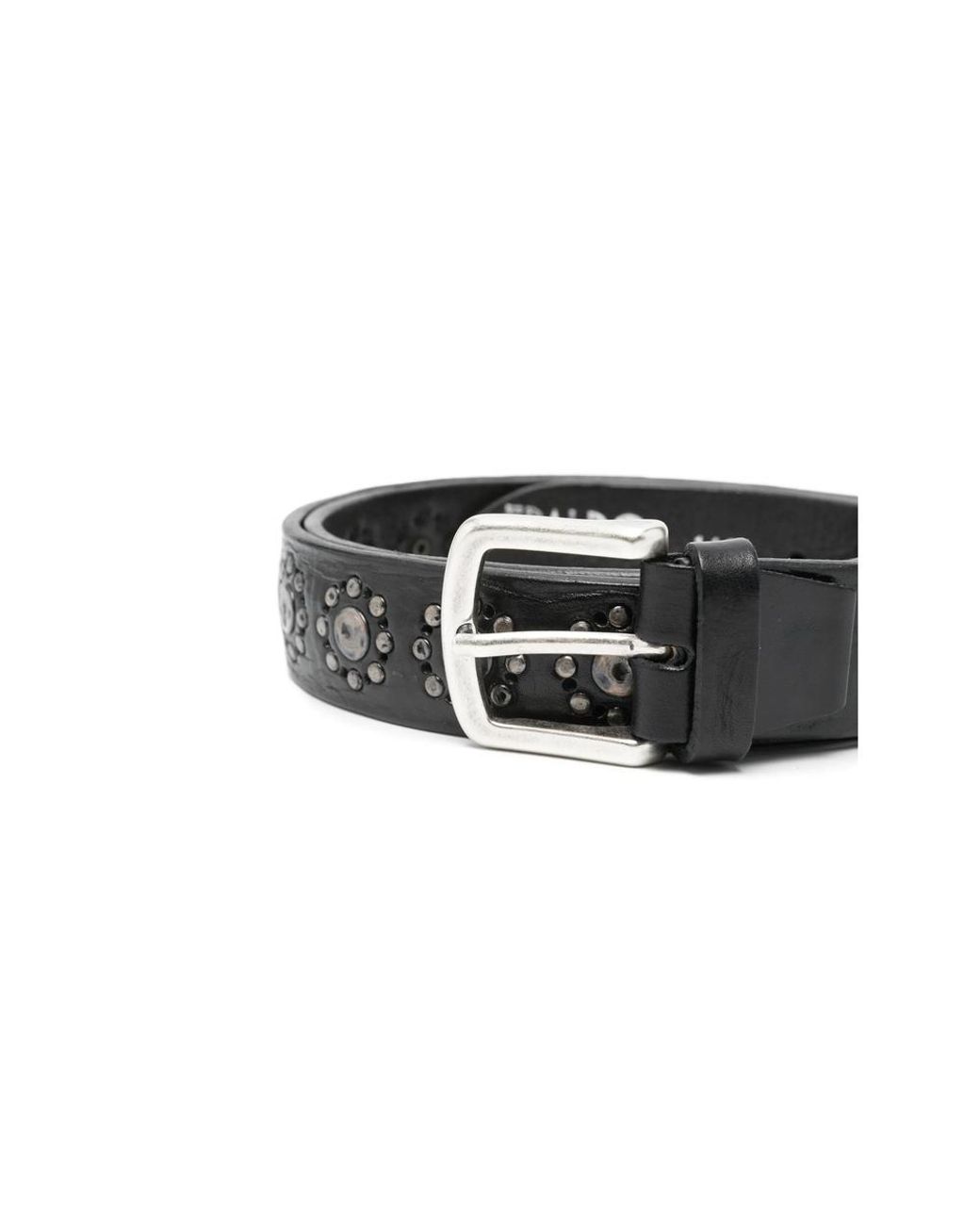 Eraldo Black Embellished-Buckle Belt for men