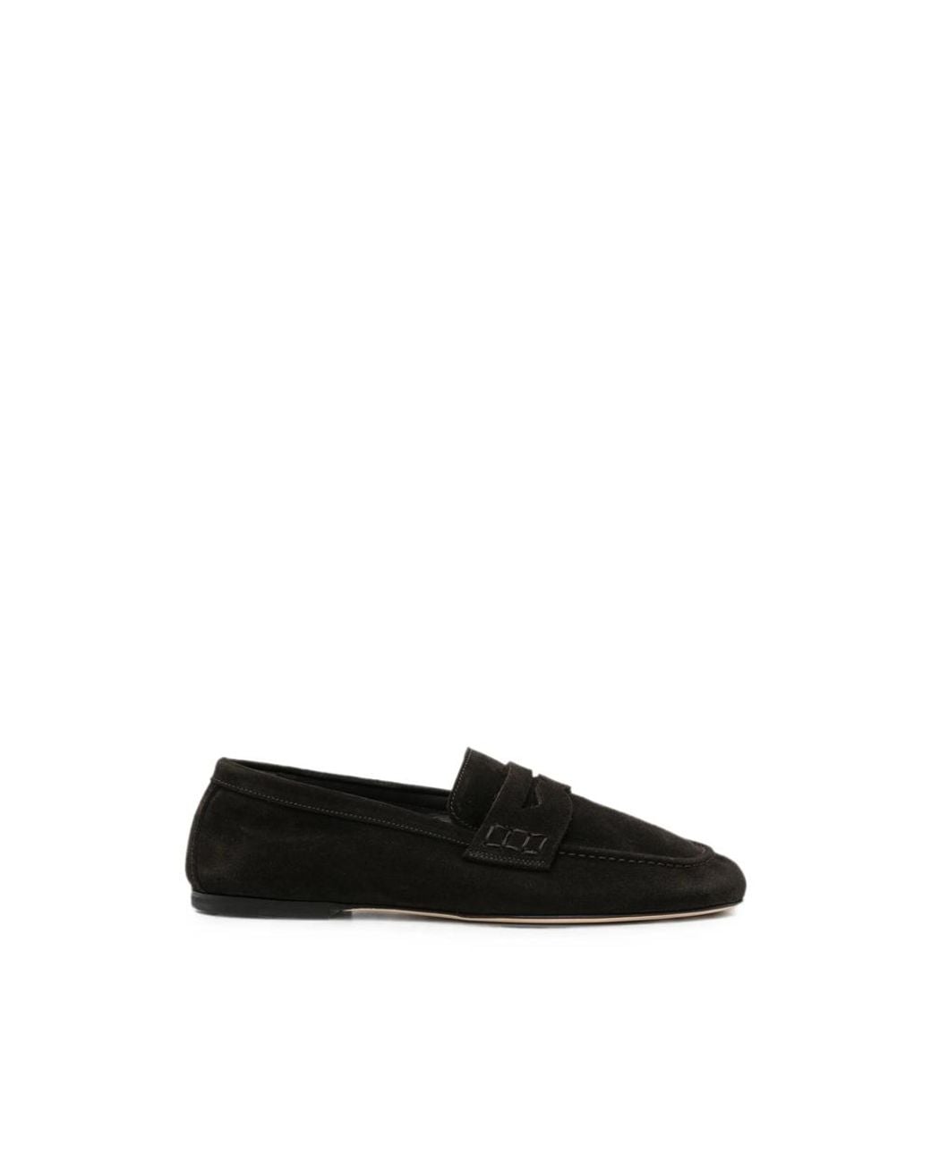 Dear Frances Black Balla Suede Loafers