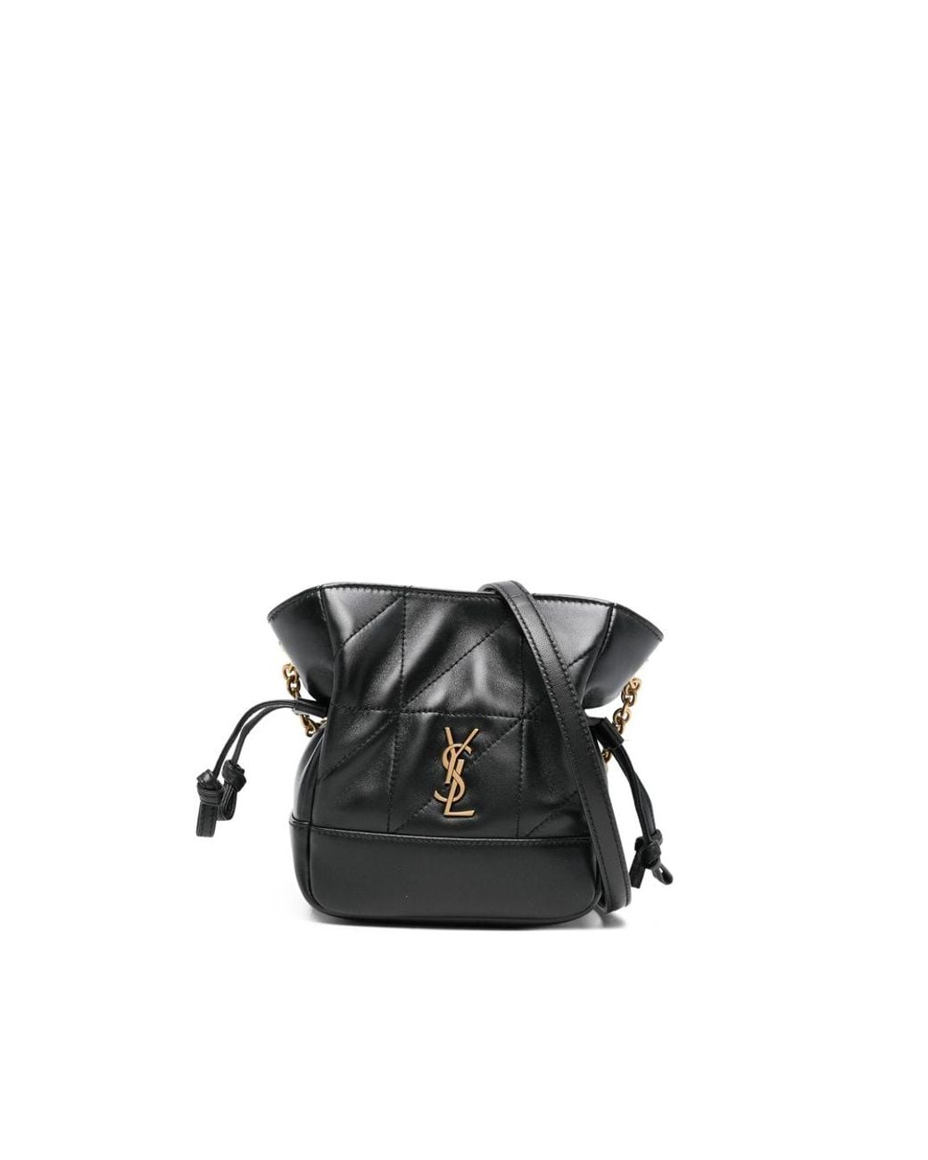 Saint Laurent Black Mini Jamie Quilted Logo Shoulder Bag