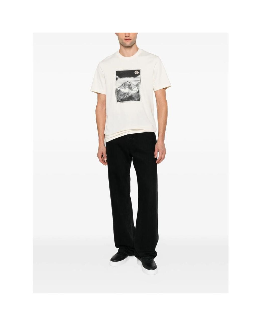 Moncler White Neutrals T-Shirts & Vests for men