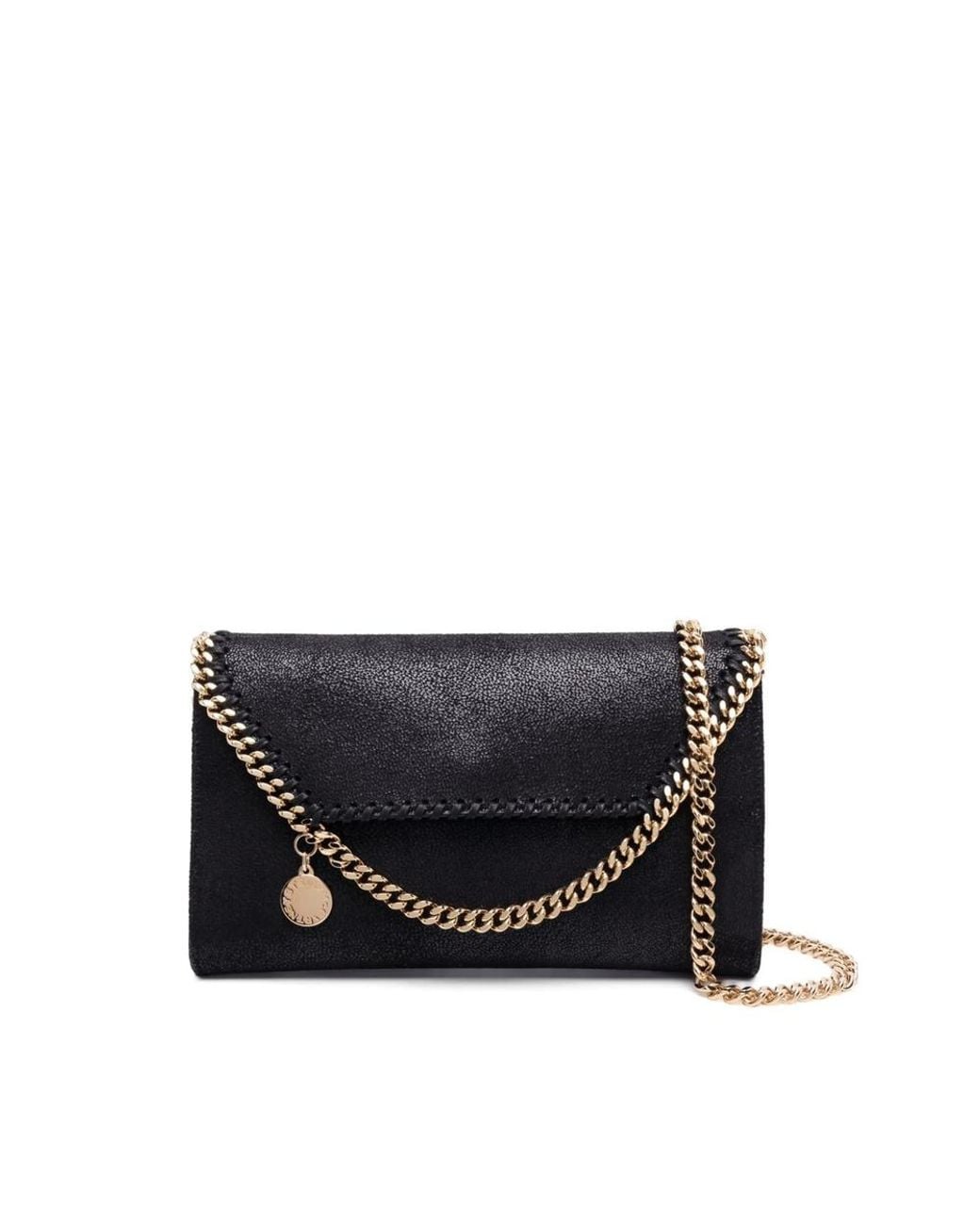 Stella McCartney Black Falabella Wallet Crossbody Bag