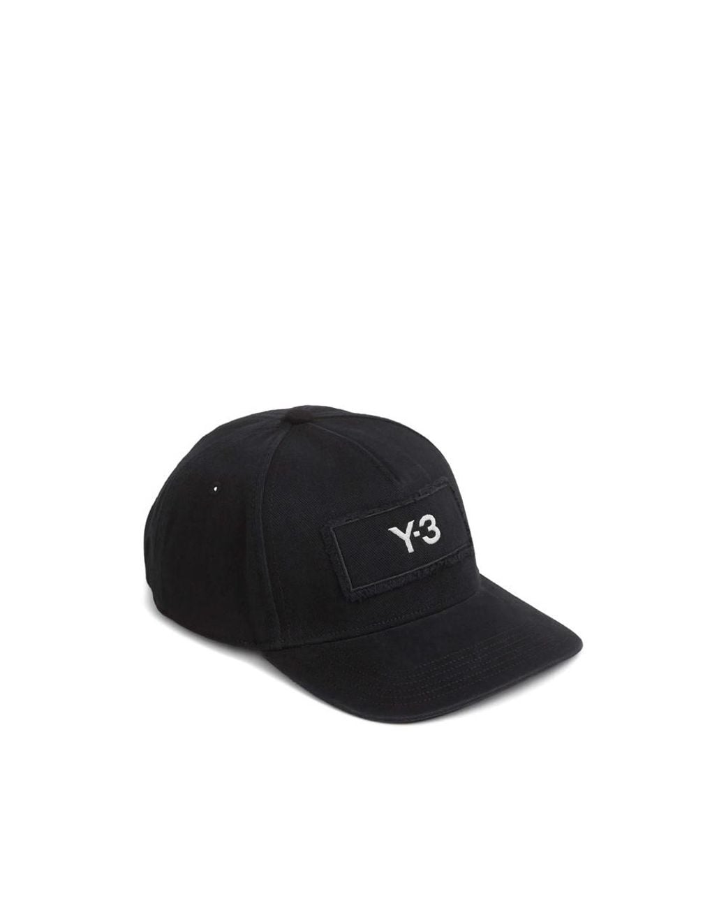 Y-3 Black Logo-Patch Cap Hat for men